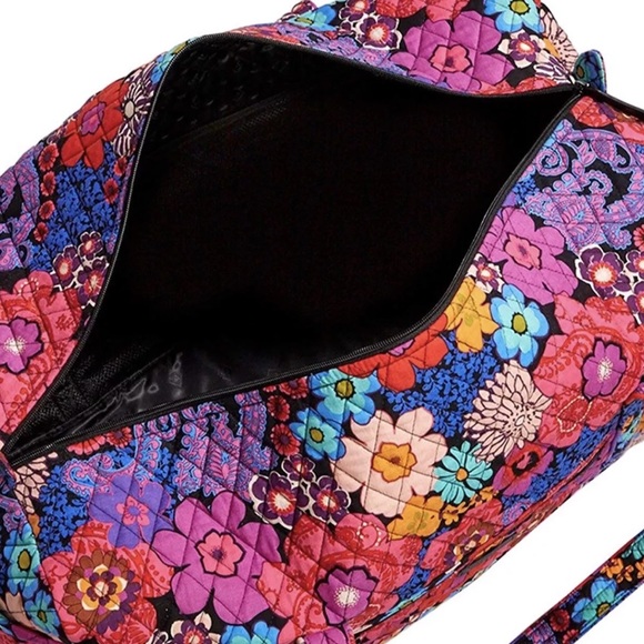 Vera Bradley Large Duffel Travel Bag Floral Fiesta - Picture 2 of 7